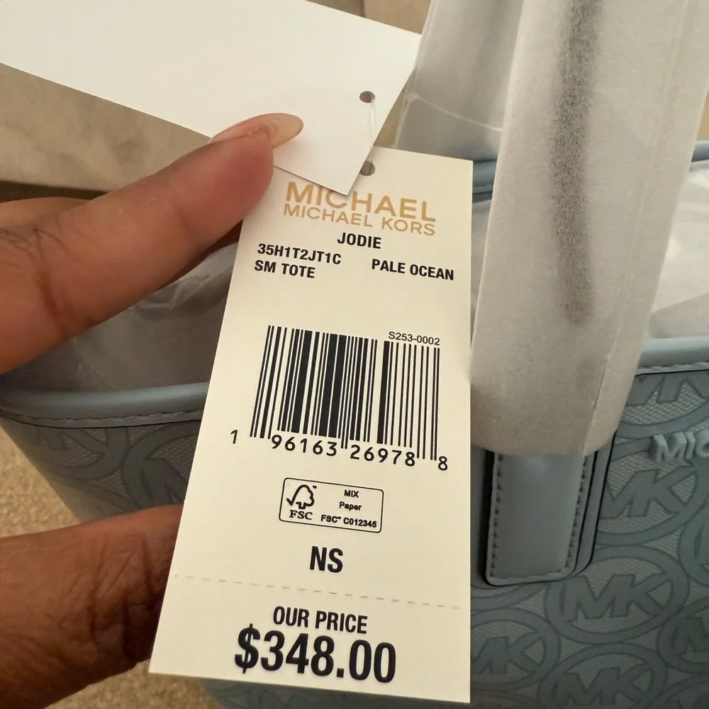 Michael Kors Light Blue MK Signature Tote